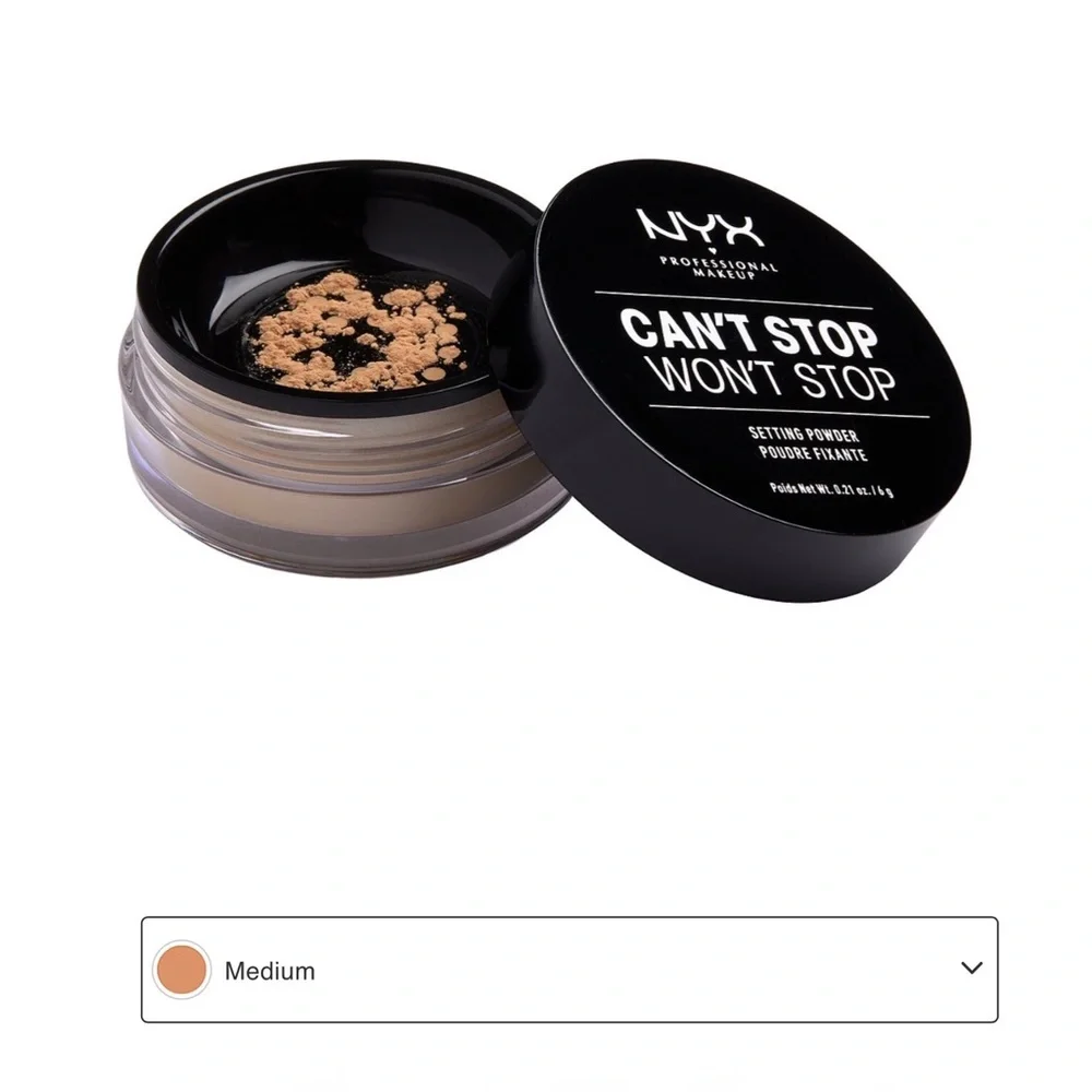 🆕 NYX Can't Stop Won't Stop Setting Powder, Med